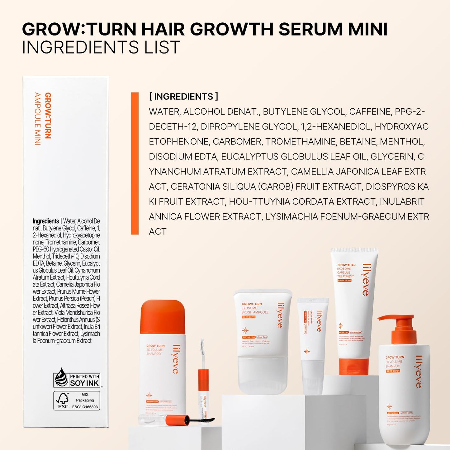 אמפולת מברשת לקרקפת Grow Turn Exosome
