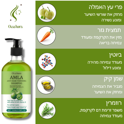 שמפו אמלה טבעי לצמיחה וחיזוק השיער