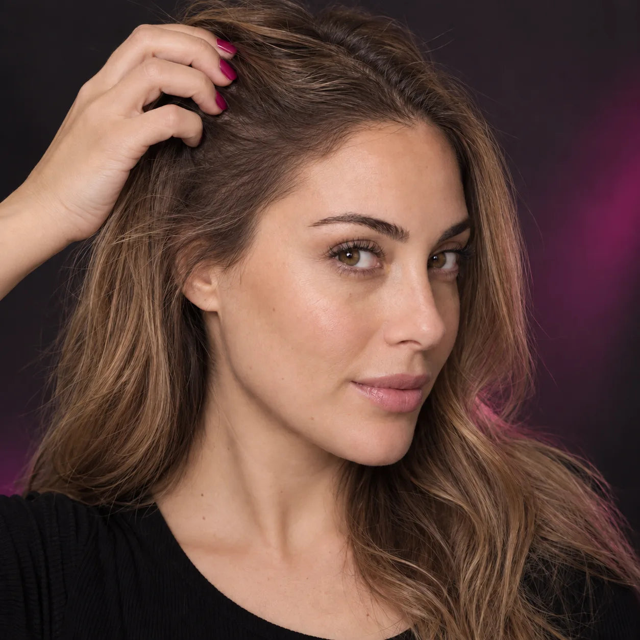 אחרי כיסוי בקו שיער בהיר